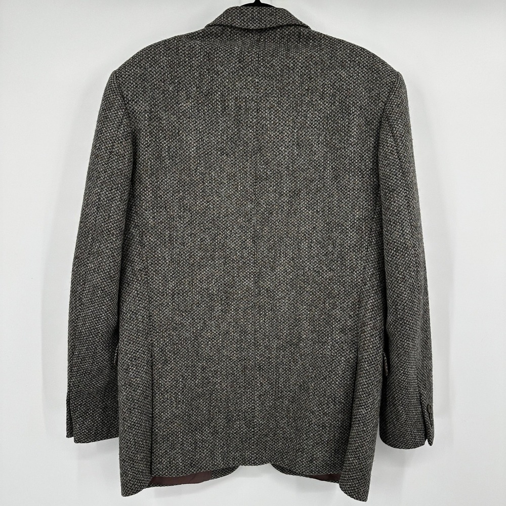 Gurteen Harris Tweed Blazer Mens 38L Grey Green Wool Sport Coat Handwoven Luxury - Picture 7 of 11